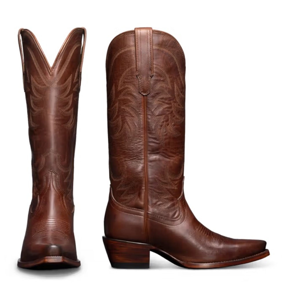Tecovas Annie Sequoia Brown Leather Western Boots